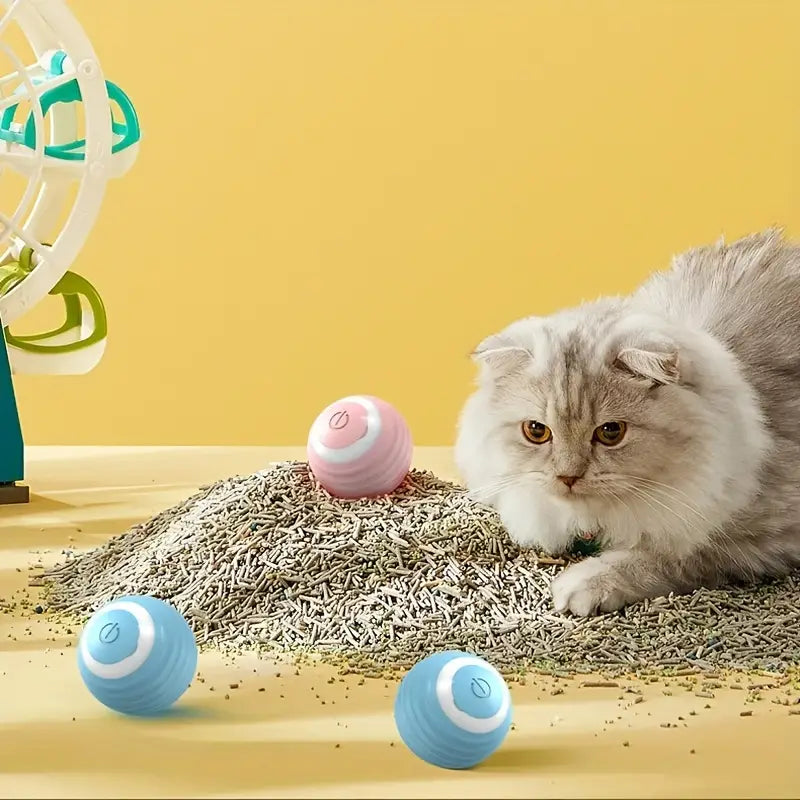 Rechargeable Auto Play Modes Smart Interactive Cat Toy