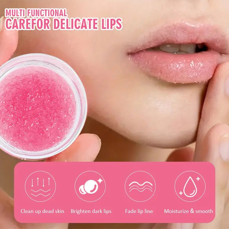 Amatoni Raspberry Lip Scrub - Exfoliate & Hydrate for Smooth, Plump Lips