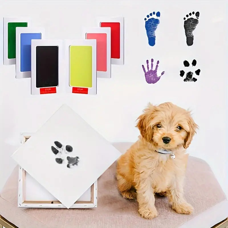 Pet Paw Print Memorial Ink Pad With Touchless Ink