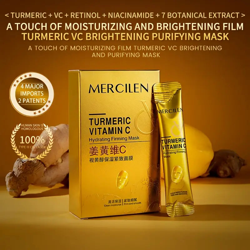 Mercilen Turmeric Vitamin C Hydrating & Firming Mask - 10pcs