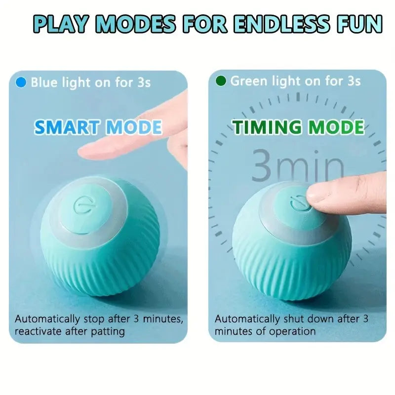 Rechargeable Auto Play Modes Smart Interactive Cat Toy