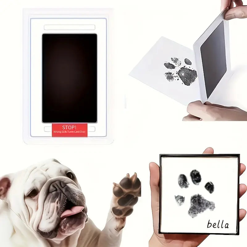 Pet Paw Print Memorial Ink Pad With Touchless Ink